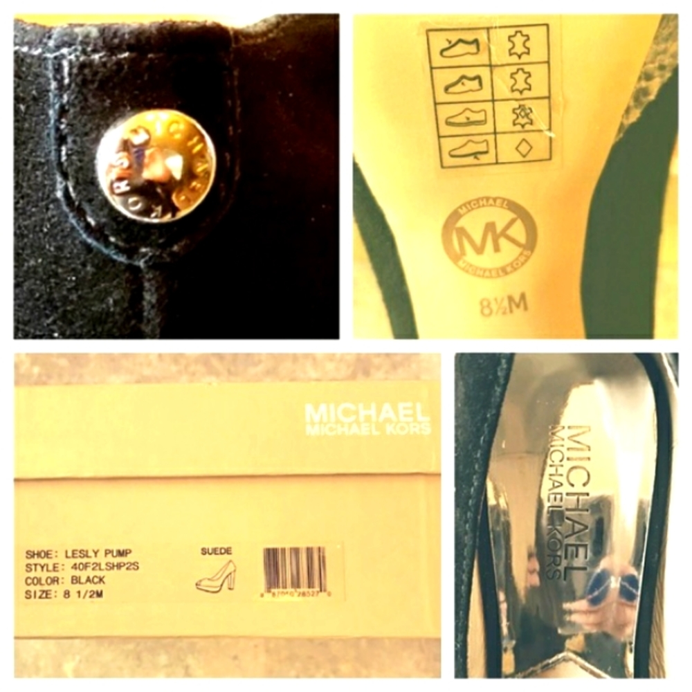 Michael Kors Lesly Suede Python Platform P - image 8